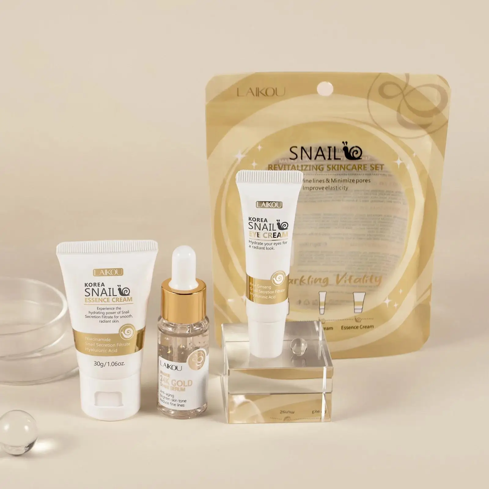 Luxury Skincare Line - 24K Oro Lumaca Siero Riparatore Crema