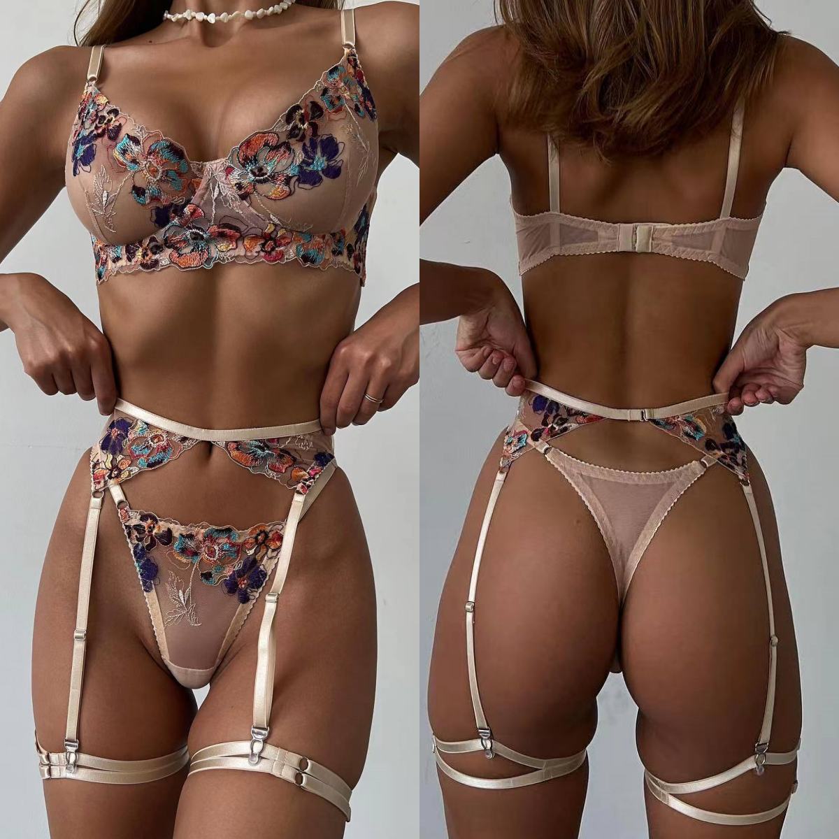 Luxury Skincare Aesthetic - Krasapt Lingerie trasparente con ricamo di
