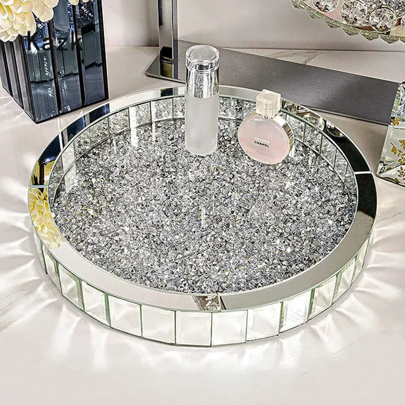 Luxury Skincare Aesthetic - Lussuosi vassoi portaoggetti in vetro con