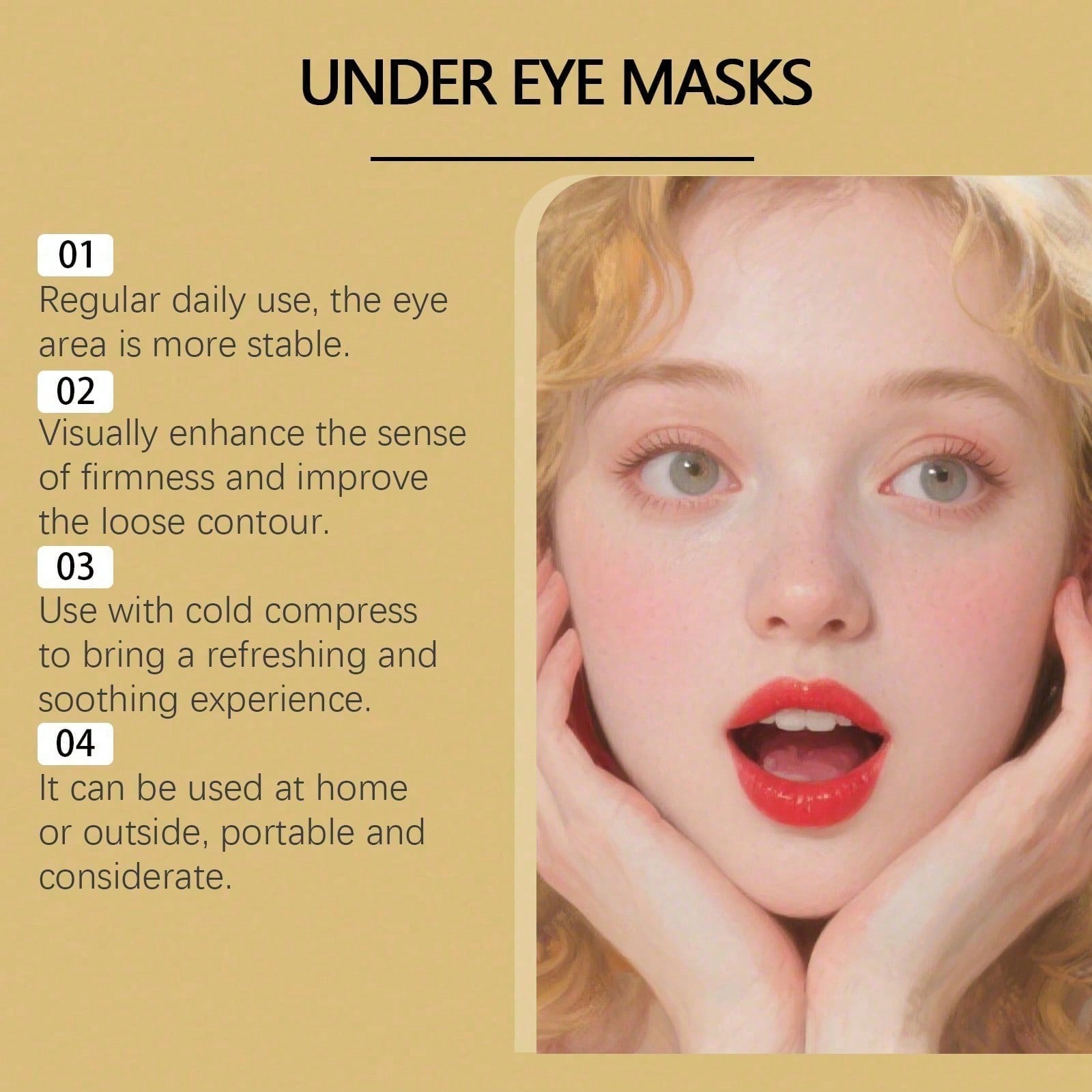 Maschera Occhi in Oro 24K, 60  - Luxury Skincare Line recensione e prezzo